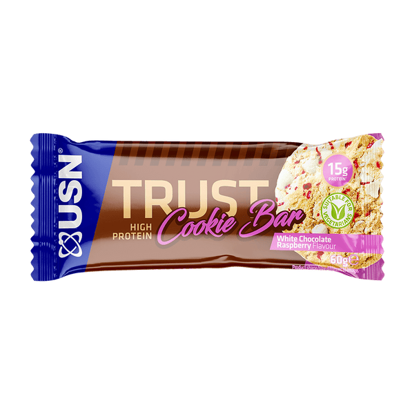 USN Trust Cookie Bars 12x60g White Chocolate and Raspberry