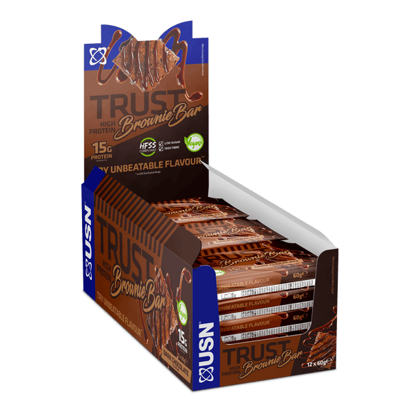 USN Trust Vegan Brownie 12x60g Dark Chocolate