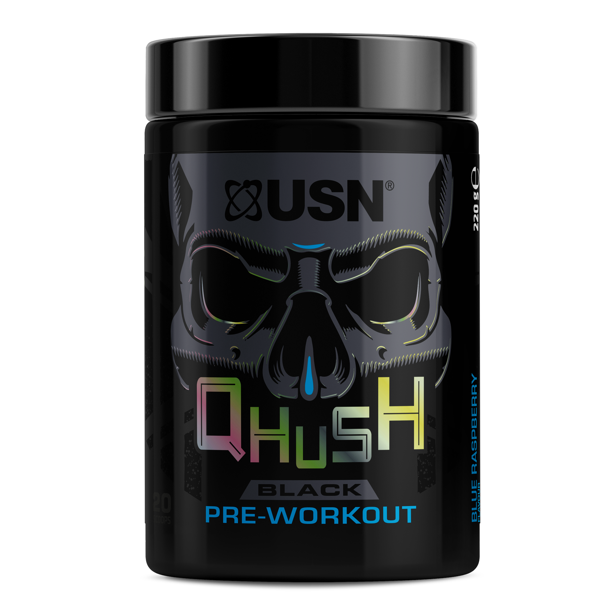 USN QHUSH Black 220g Blue Raspberry