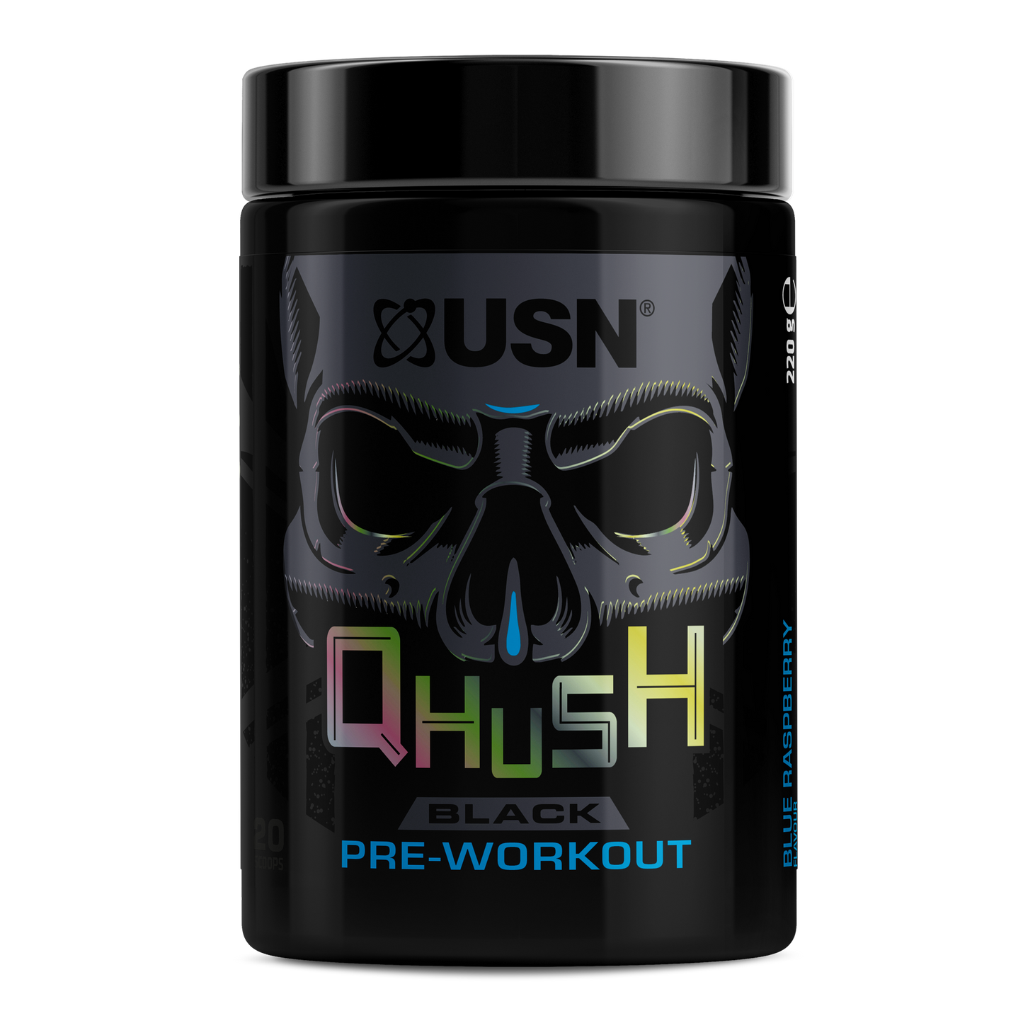 USN QHUSH Black 220g Blue Raspberry