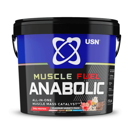 USN Muscle Fuel Anabolic Variety Pack 4kg Cookies and Cream/Choc/Strawb/Vanilla