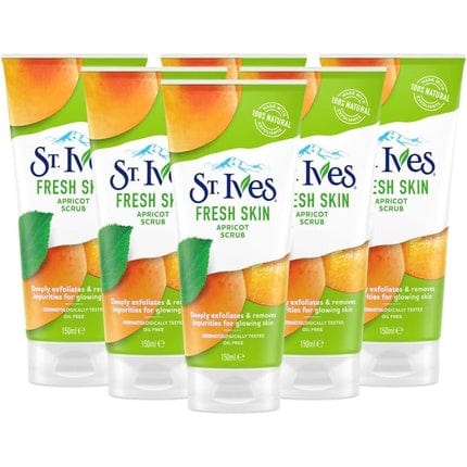 St ives verse huid abrikoos gezicht scrub 150 ml - pak van 6