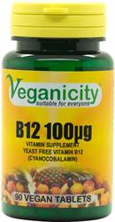 Vitamin B12 100ug 90 Vtabs to provide an essential vegan source, Veganicity