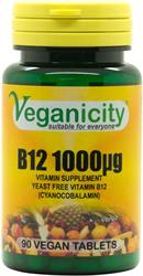 B12 1000ug 90 Vtabs sometimes lacking in the vegan diet and need, Veganicity