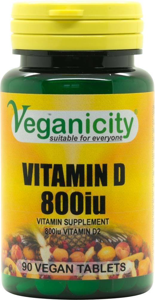 Veganicidad Vitamina D 800IU 90 VTABS de esta vitamina esencial general