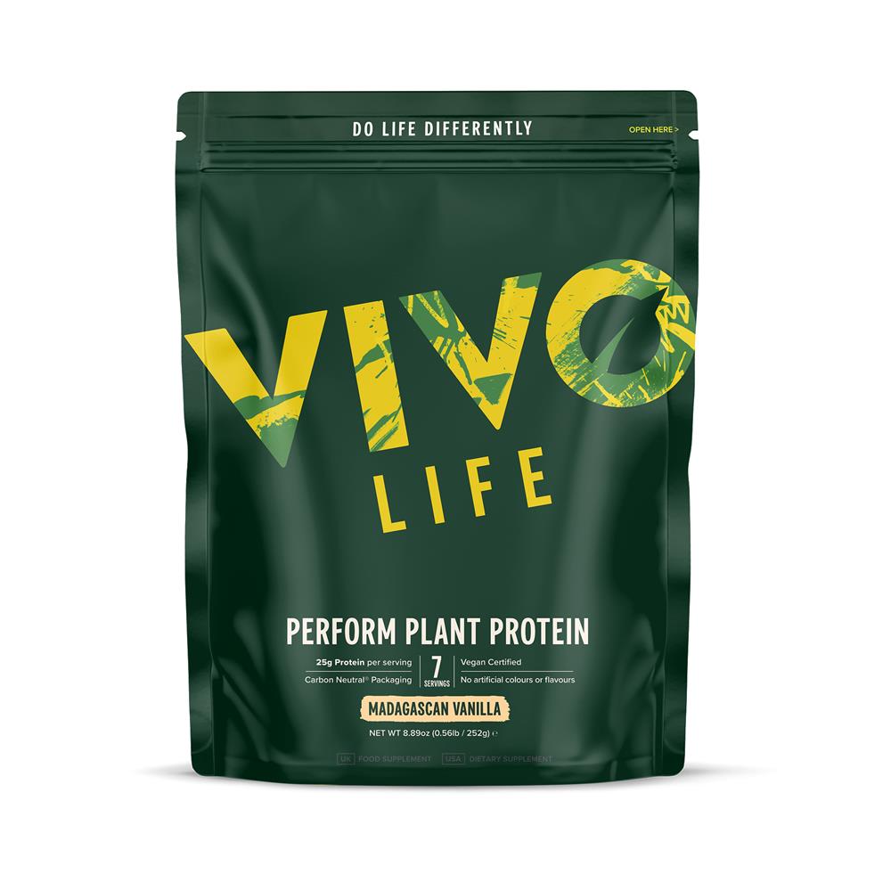 Vivo Vivo Life Realice la proteína vegetal Madagascan Vanilla 252G