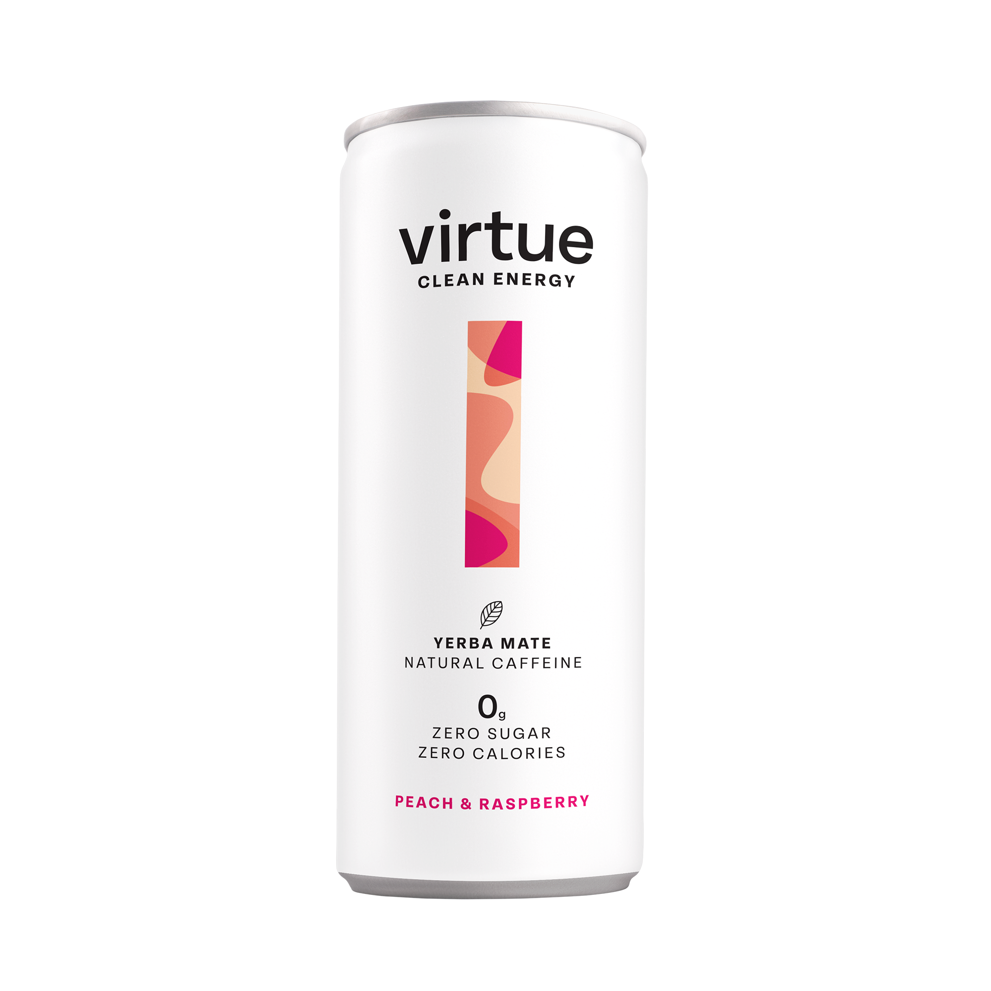 Virtue Clean Energy Yerba Mate 12x250ml Peach and Raspberry