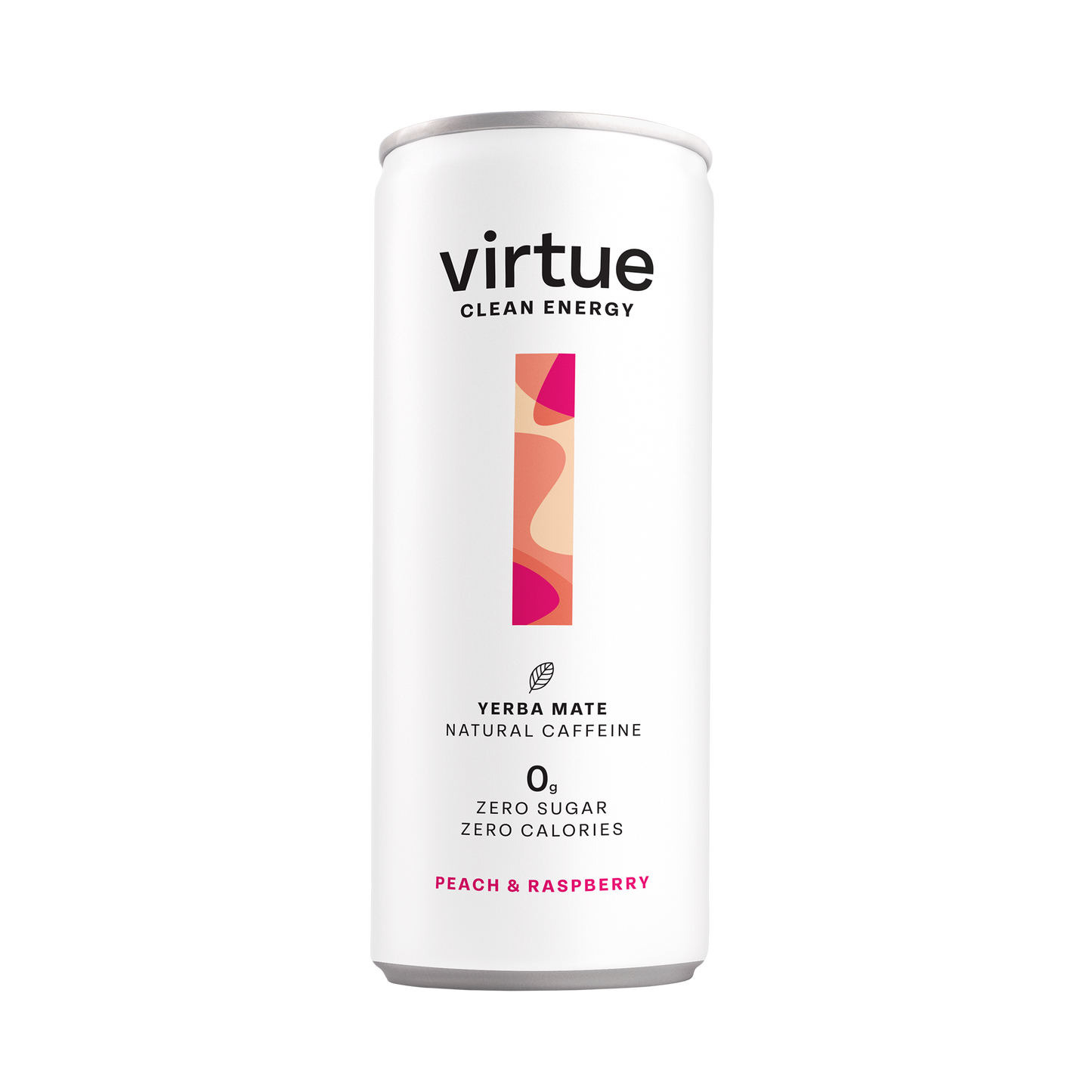 Virtue Clean Energy Yerba Mate 12x250ml Peach and Raspberry