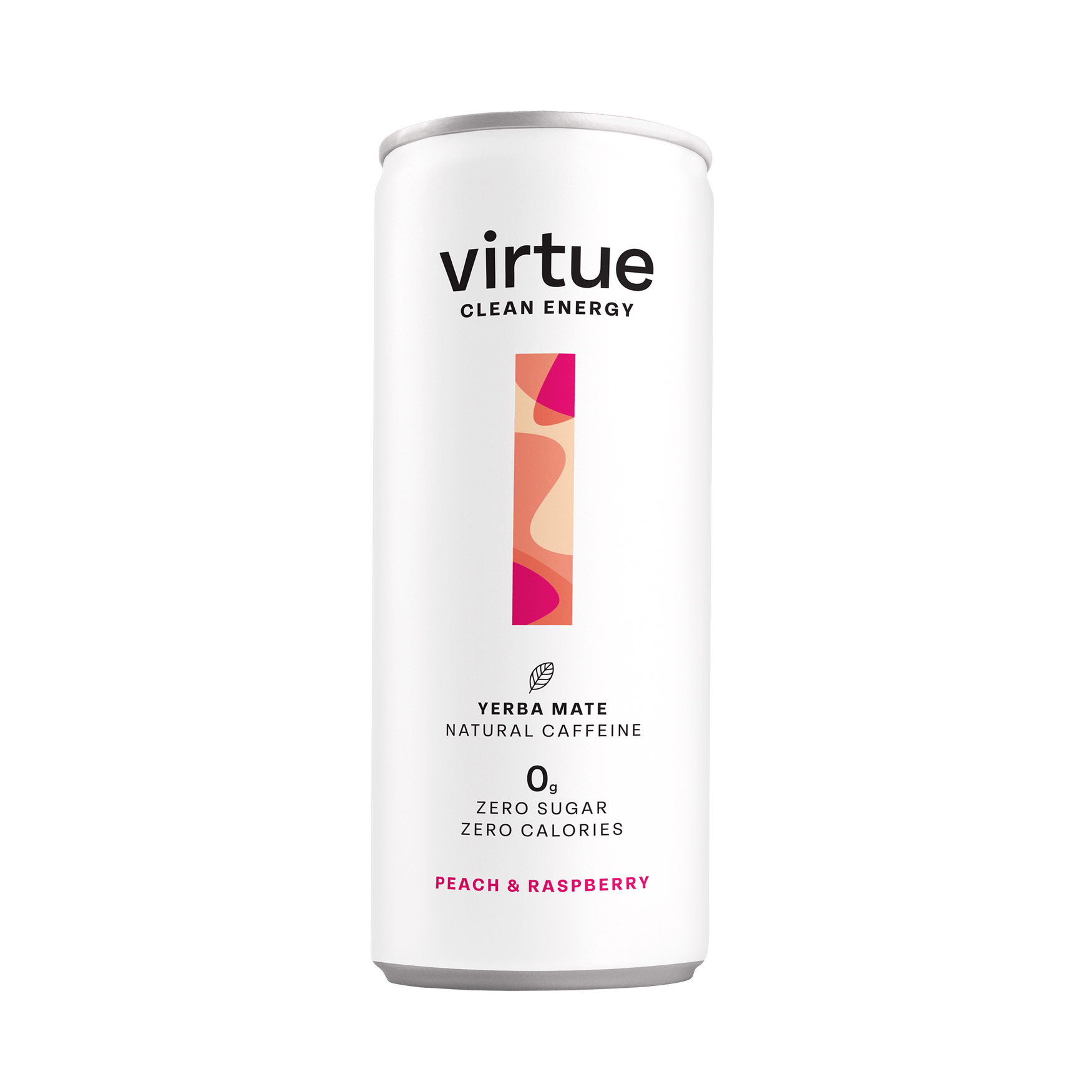 Virtue Clean Energy Yerba Mate 12x250ml Peach and Raspberry