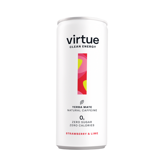 Virtue Clean Energy Yerba Mate 12x250ml Strawberry and Lime