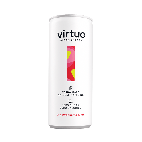 Virtue Clean Energy Yerba Mate 12x250ml Strawberry and Lime