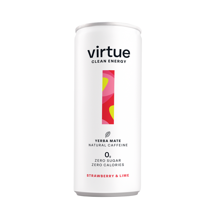 Virtue Clean Energy Yerba Mate 12x250ml Strawberry and Lime