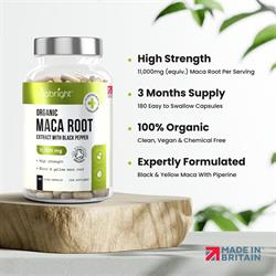 Organic Maca Root 11000mg with Black Pepper, Vitabright