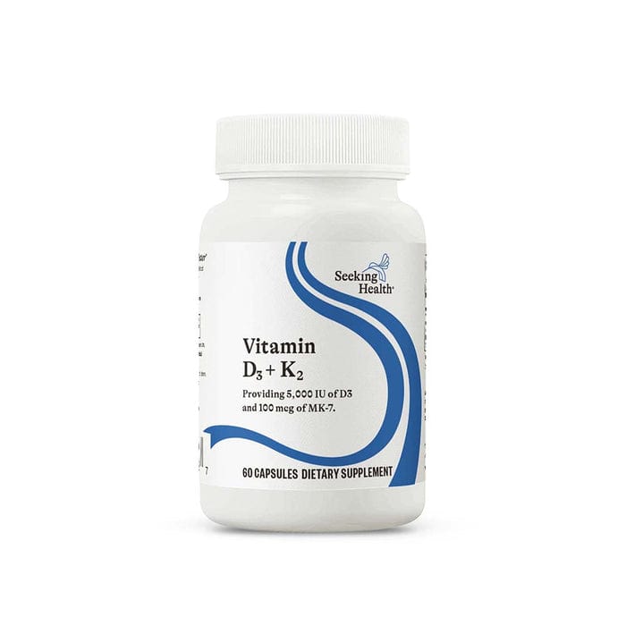Βιταμίνη D3 (D -3) + K2 - 60 Χορτοφαγικές κάψουλες - αναζητώντας υγεία