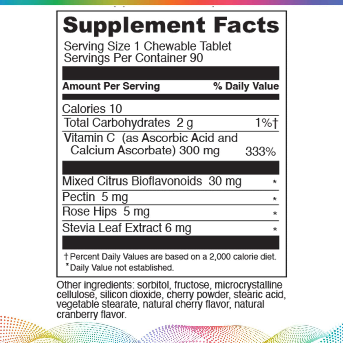 New Beginnings Chewable C 300mg – 90 Tablets – image 2