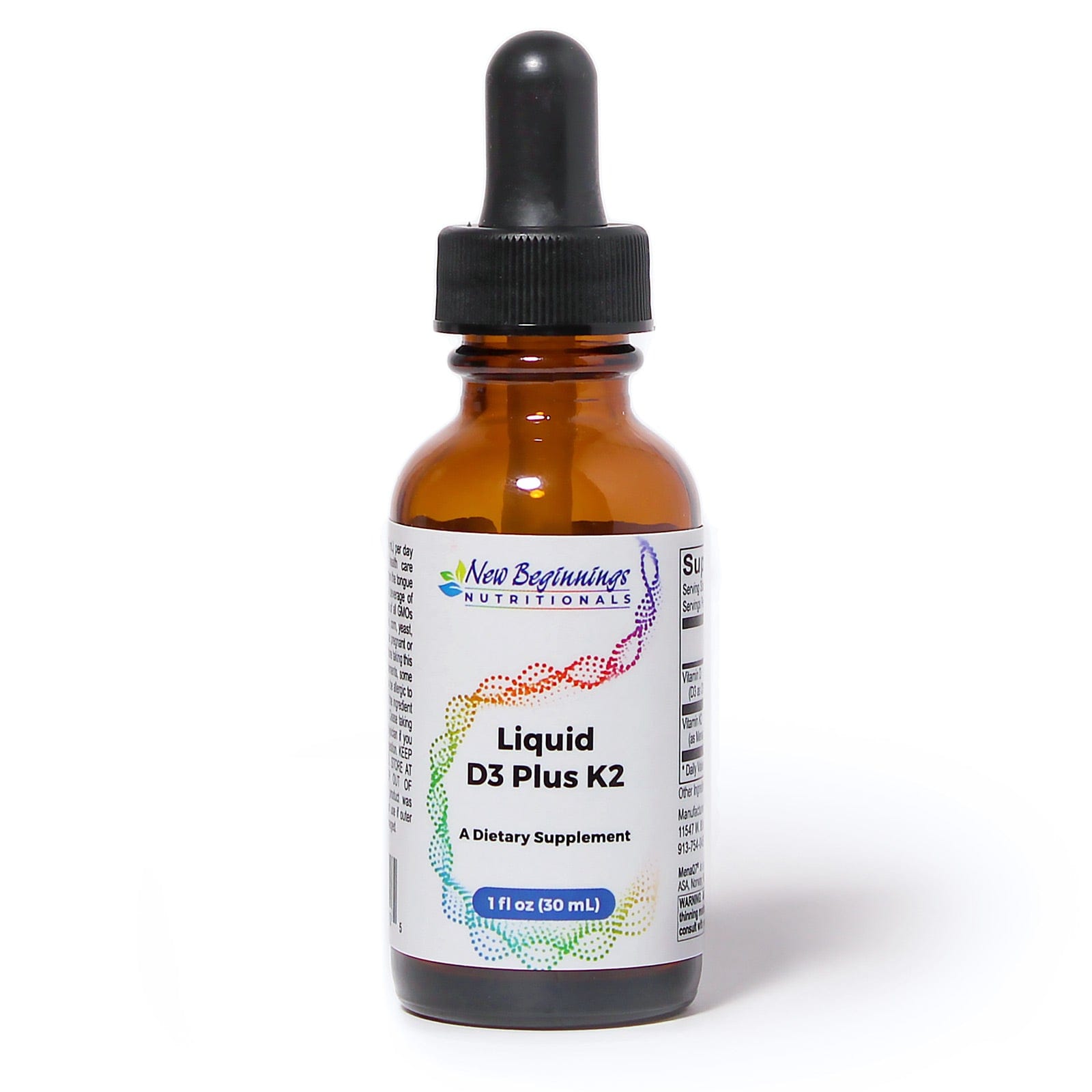 New Beginnings Liquid Vitamin D3 Plus K2 – 30 ml