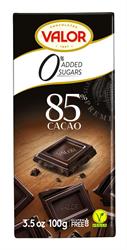 Sugar Free 85% Dark Chocolate (Vegan & Gluten Free) 100g, Valor