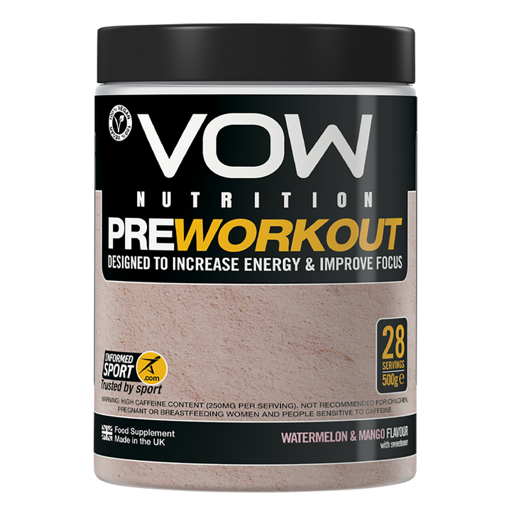 VOW Nutrition Pre Workout 500g Watermelon & Mango