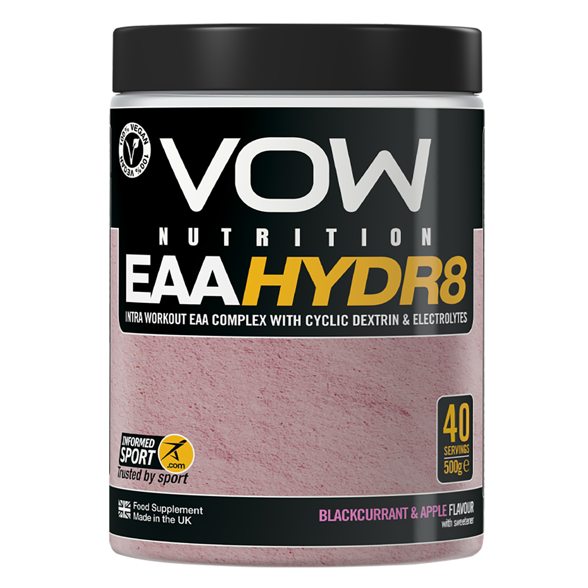 VOW Nutrition EAA Hydr8 500g Blackcurrant & Apple