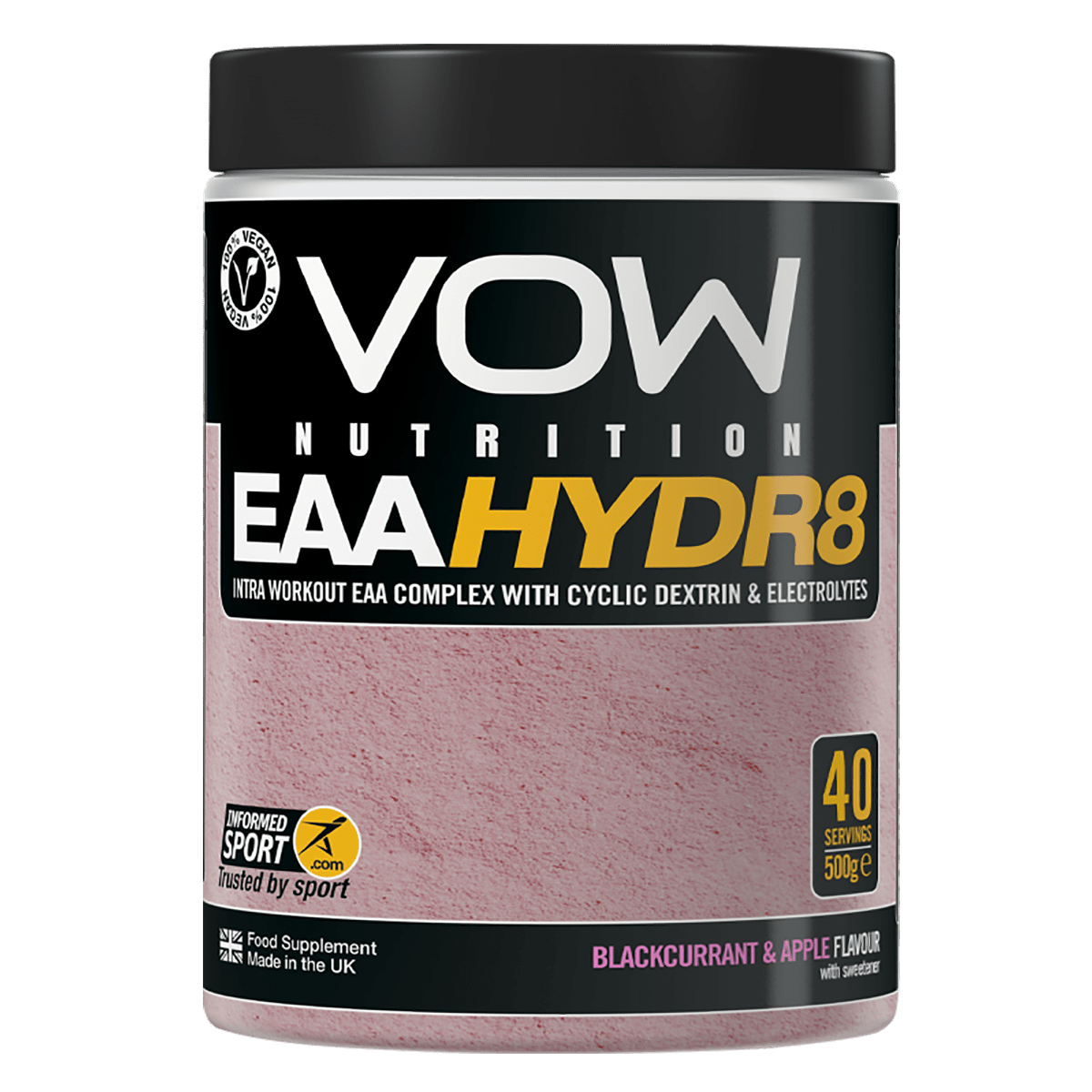 VOW Nutrition EAA Hydr8 500g Blackcurrant & Apple