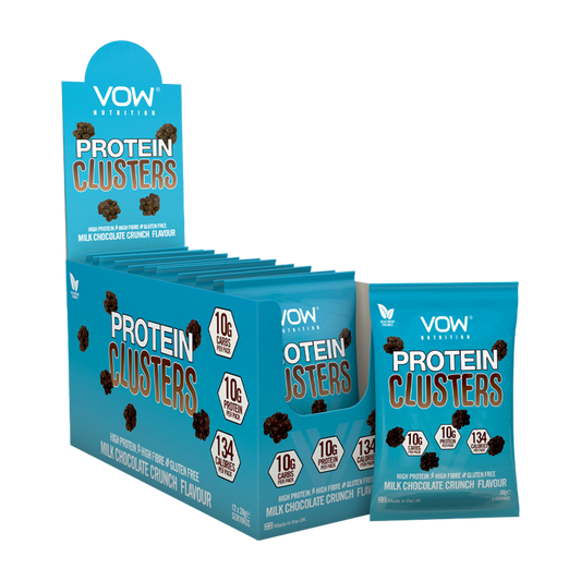 VOW Nutrition Protein Clusters 12x30g Milk Chocolate