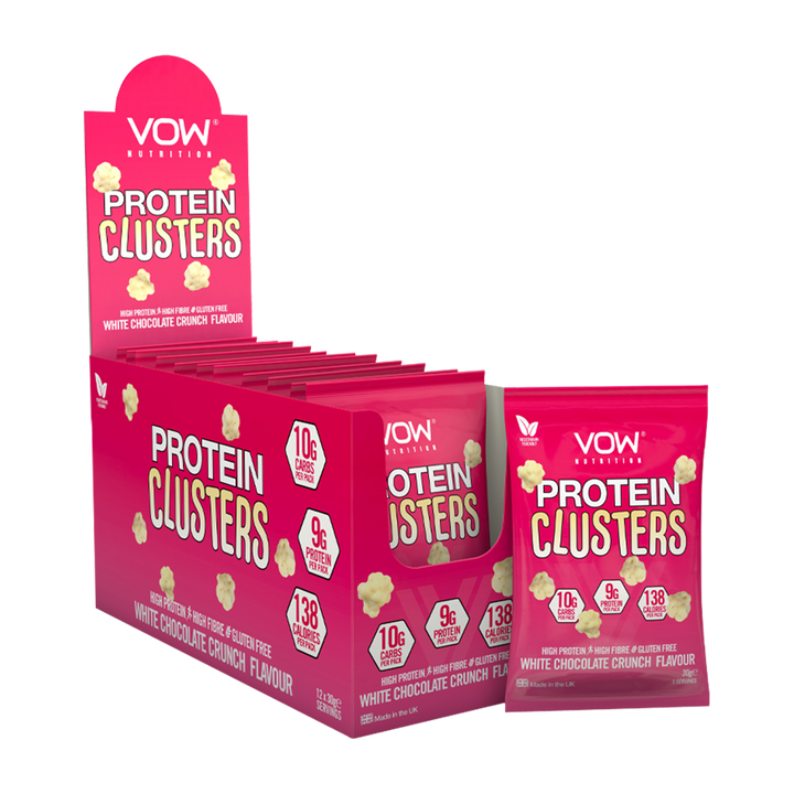 VOW Nutrition Protein Clusters 12x30g White Chocolate