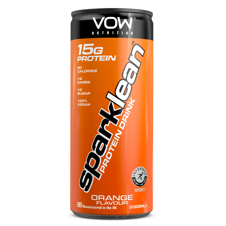 VOW Nutrition Sparklean Protein Drink 12x330ml Orange