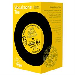 Vocalzone Lemon Ginger and Manuka Leaf Tea 25bags, Vocalzone