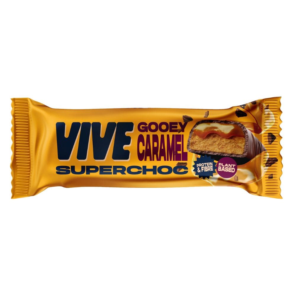 Vivefoods Superchoc Gooey Caramel - Φυτική σοκολάτα με βάση το μπαρ - 40g