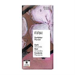 Dark Almond Chocolate 55% Vegan Organic 100g, Vivani