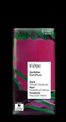 Dark Whole Hazelnut Chocolate Vegan Organic 100g, Vivani