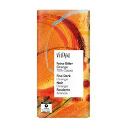 Dark Orange Chocolate 70% Vegan Organic 100g, Vivani