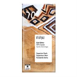 Dark 70% Superior Chocolate Vegan Organic 100g, Vivani