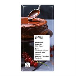 Dark Cooking Chocolate Vegan Organic 200g, Vivani