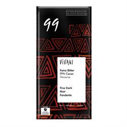 Dark 99% Chocolate Vegan Organic 80g, Vivani