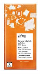 Milk Caramel Salted Chocolate Organic 80g, Vivani