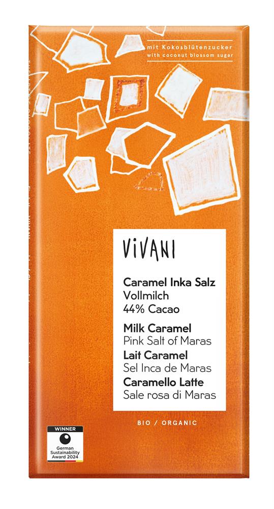 Vivani Milchkaramell gesalzene Schokolade Bio 80G