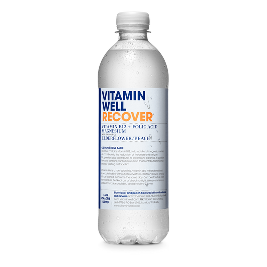 Vitamin Well Recover 12x500ml Peach & Elderflower