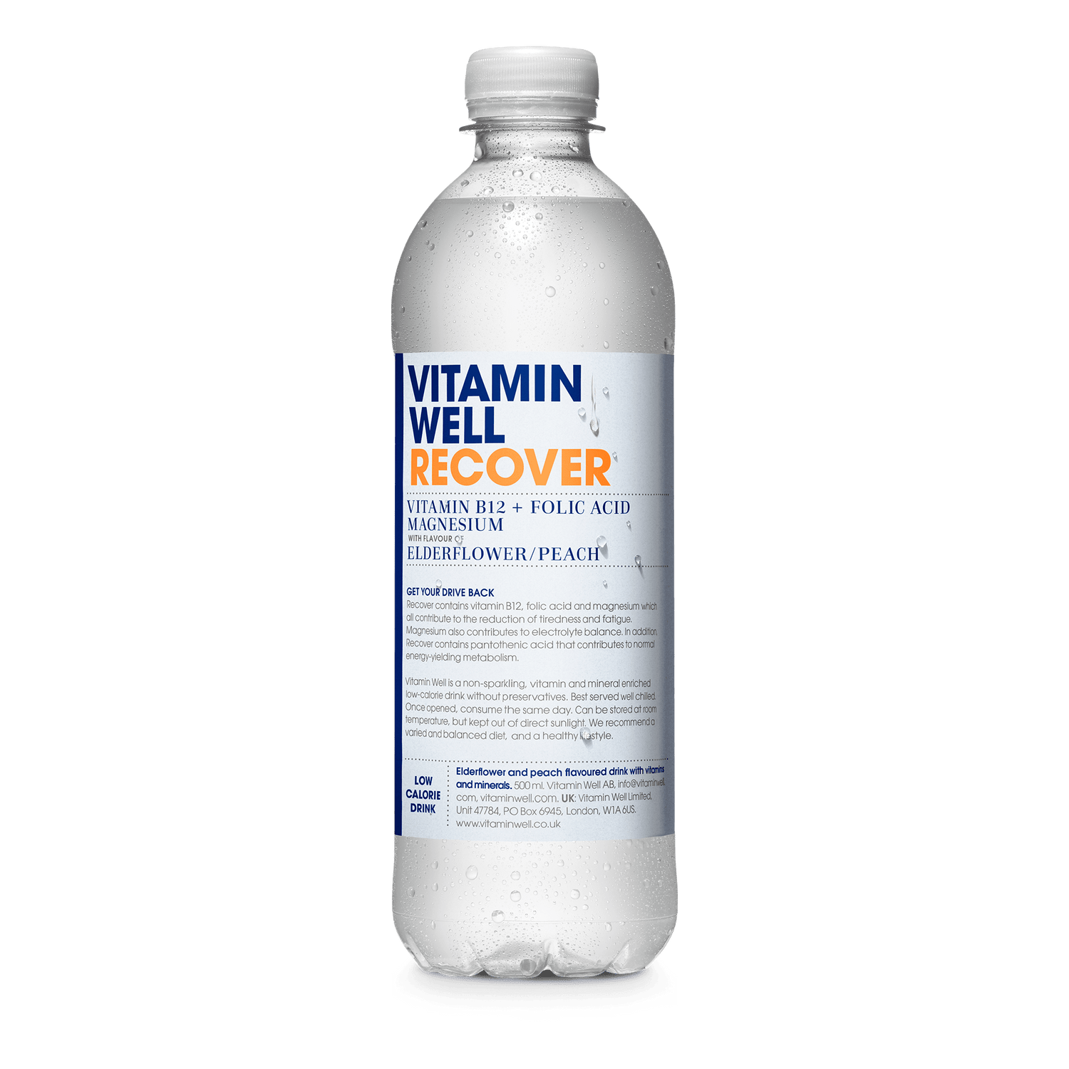 Vitamin Well Recover 12x500ml Peach & Elderflower