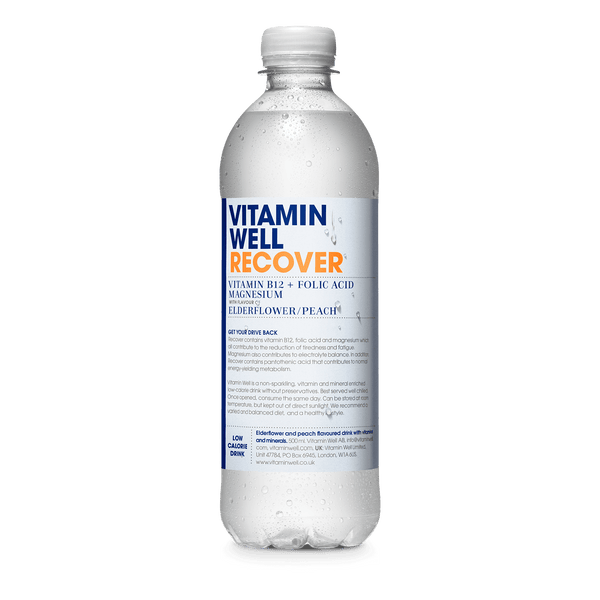 Vitamin Well Recover 12x500ml Peach & Elderflower