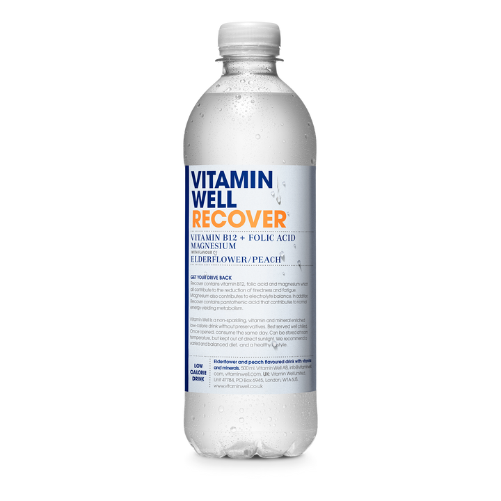 Vitamin Well Recover 12x500ml Peach & Elderflower