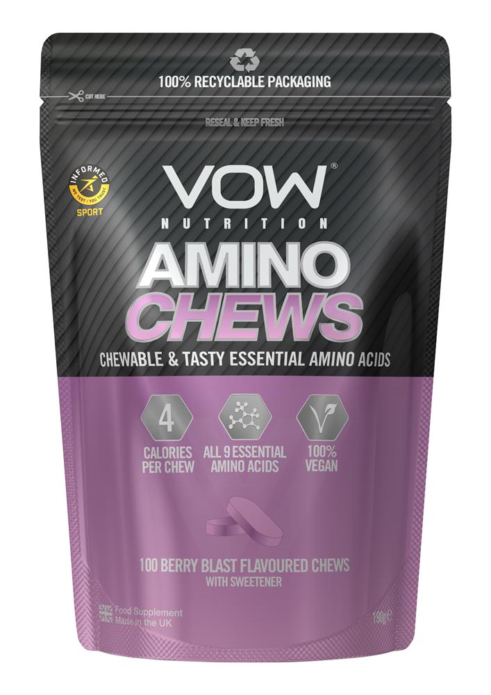 VOW NUTRITIE Amino Chews Berry - Food SUP With Sweetener - 100 Chews