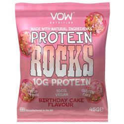 Protein Rocks Birthday Cake 10g Protein 45g Pack, Vow Nutrition