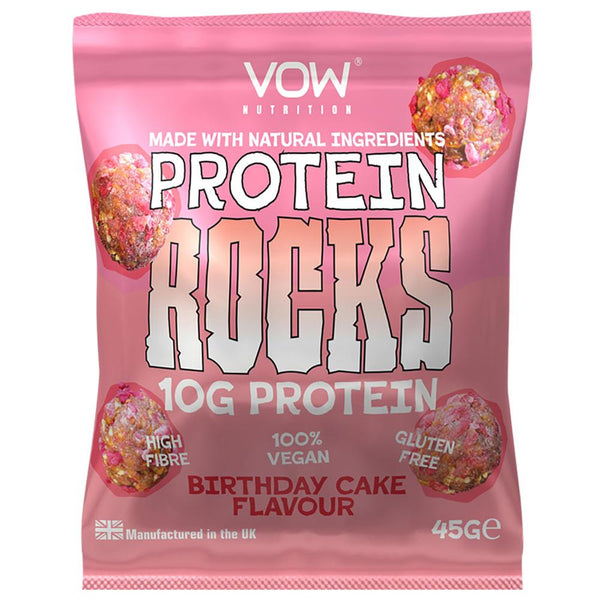 Vow Nutrition Protein Rocks Birthday Cake 10g Protein 45g Pack