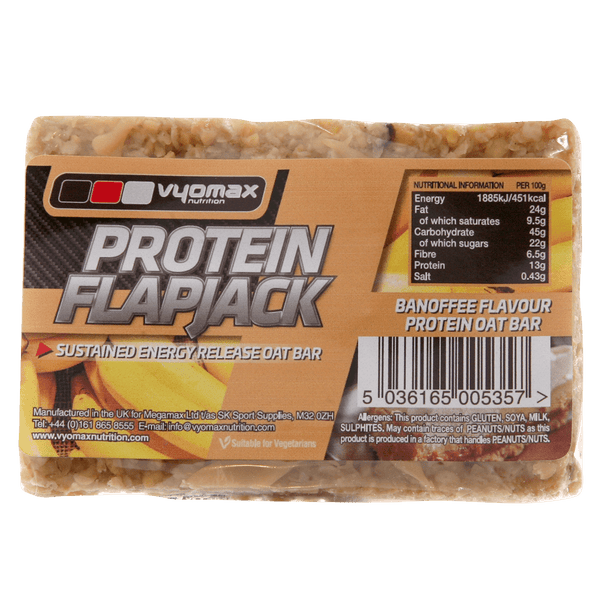 Vyomax Nutrition Protein Flapjacks 12x100g Banoffee