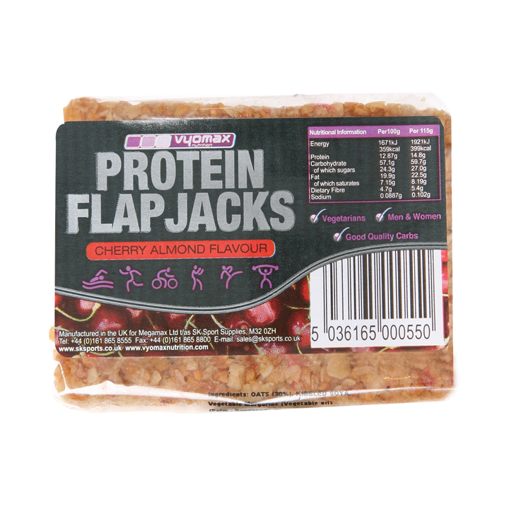 Vyomax Nutrition Protein Flapjacks 12x100g Cherry Almond