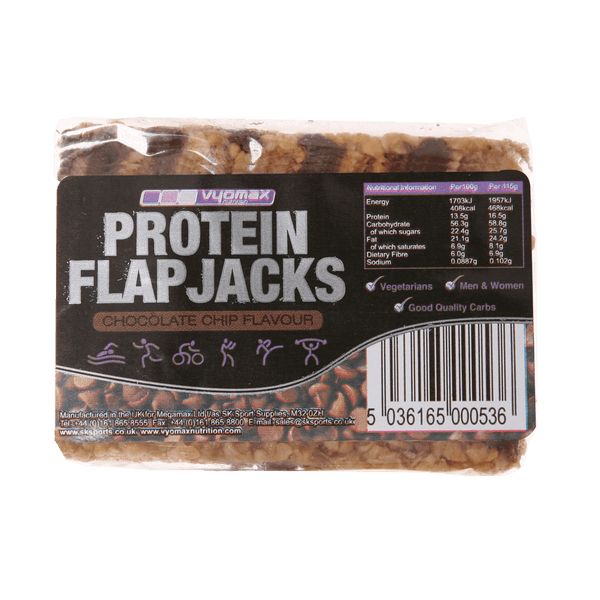 Vyomax Nutrition Protein Flapjacks 12x100g Choc Chip