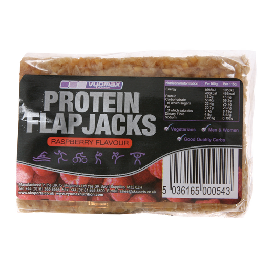 Vyomax Nutrition Protein Flapjacks 12x100g Raspberry