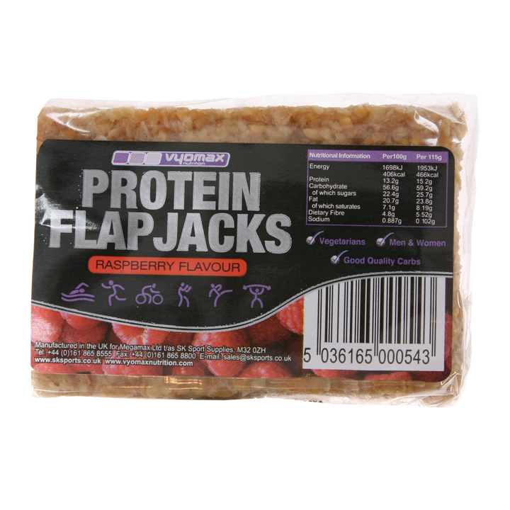 Vyomax Nutrition Protein Flapjacks 12x100g Raspberry