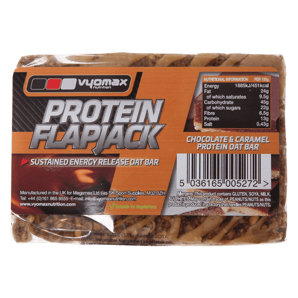 Vyomax Nutrition Protein Flapjacks 12x100g Chocolate Caramel